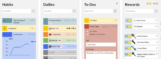 Sample Screen - Tasks Page