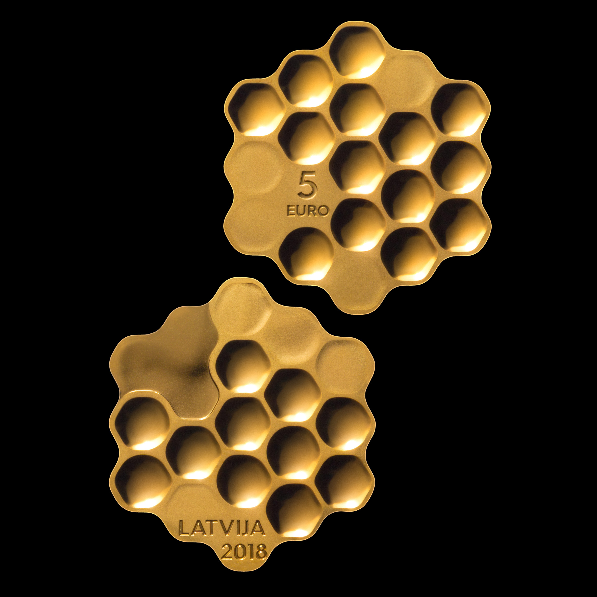 honeycomb coin latvia arthur analts design dezeen 2364 col 4