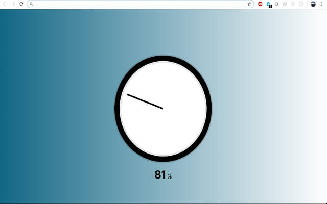 Chrome Analog Percent Clock